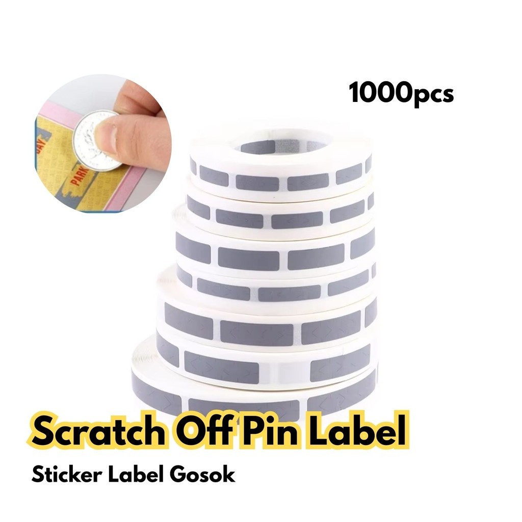 Jual 1000pcs Scratch Off Pin BR096 Label Sticker Label Gosok Scratch ...