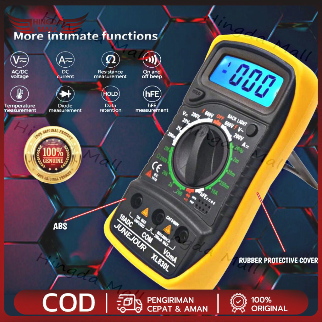 Jual Digital Multimeter AC DC Voltage Tester Avometer Digital XL830L ...