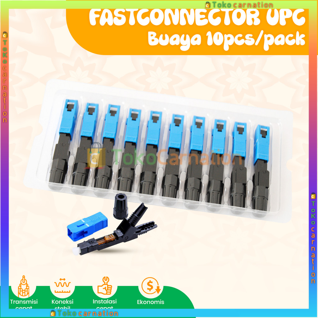 Jual 1Pack ISI 10Pcs SC UPC Fiber Optik FTTH Fast Connector model Buaya ...