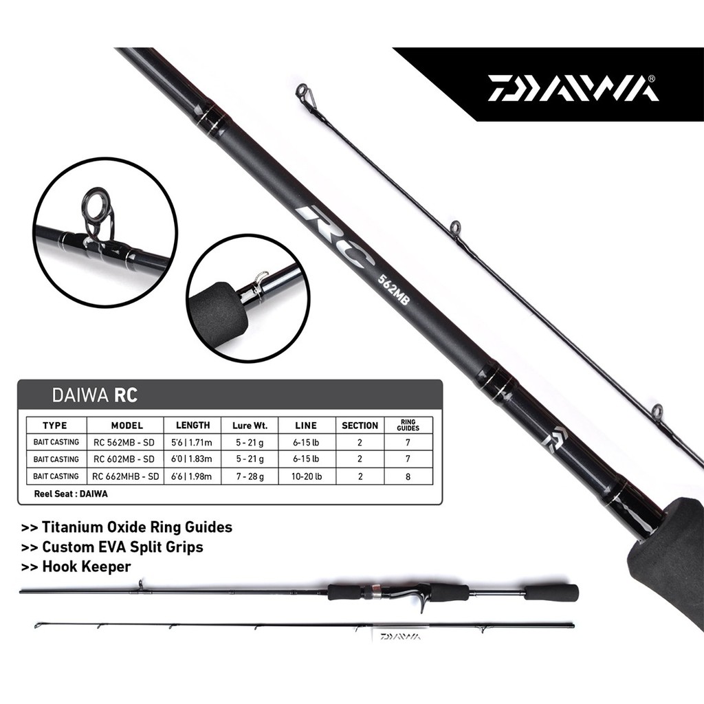 Jual JORAN DAIWA RC 562MB | 602MB | 662MB | BAITCASTING | TITANIUM ...