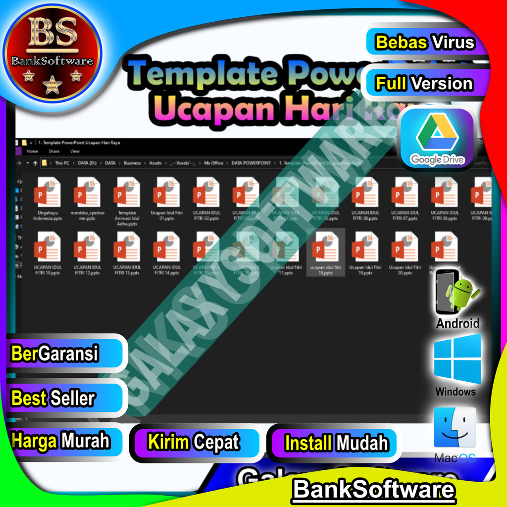 Jual 1). Template PowerPoint Ucapan Hari Raya - AmazingSoftware ...