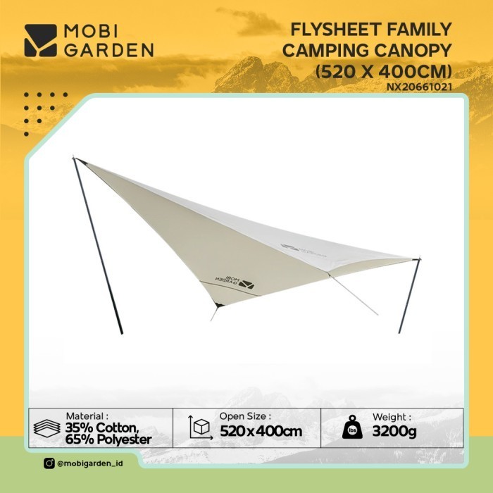 Tenda Kanopi Mobi Garden NX20661021 Flysheet Family Camping Canopy