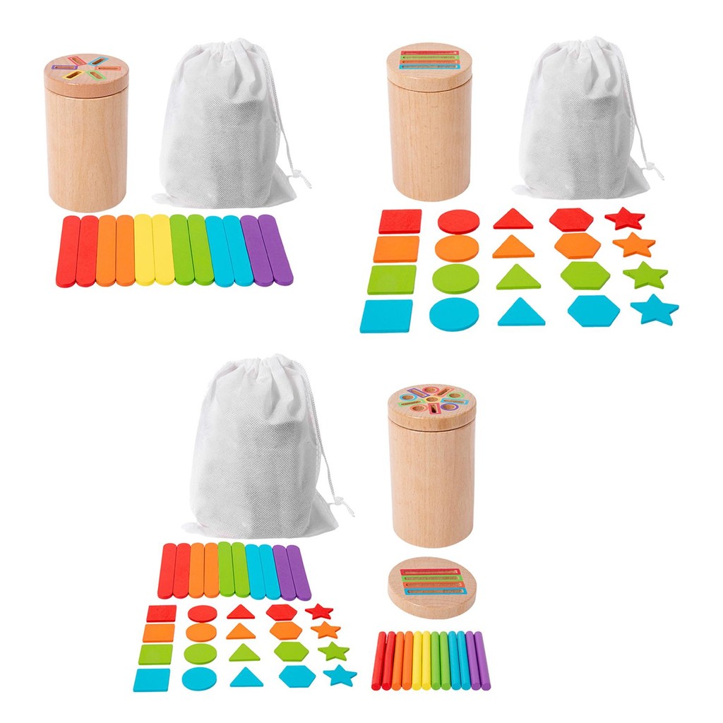 thumbnail image 2 of Montessori Smart Sticks, 142Pcs Wooden Sticks And Rings 2 of 8