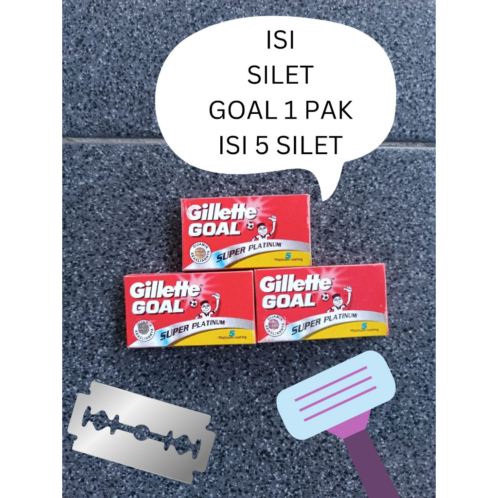 Jual SILET BESI GOAL MEREK GILLETTE 1 KOTAK ISI 5 PCS | Shopee Indonesia
