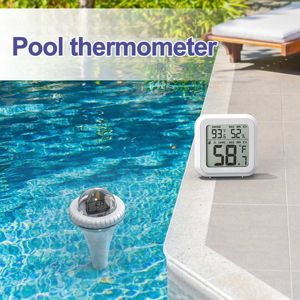 Jual Wireless Pool Thermometer Floating Easy Read,Digital Pool ...