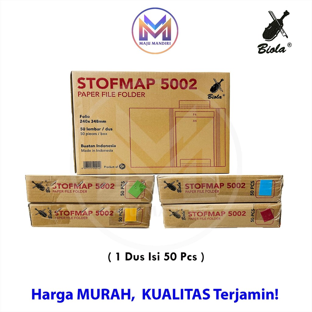 Jual Stop Map Kertas BIOLA 5002 Uk. Folio / Map Berkas Dokumen F4 ...