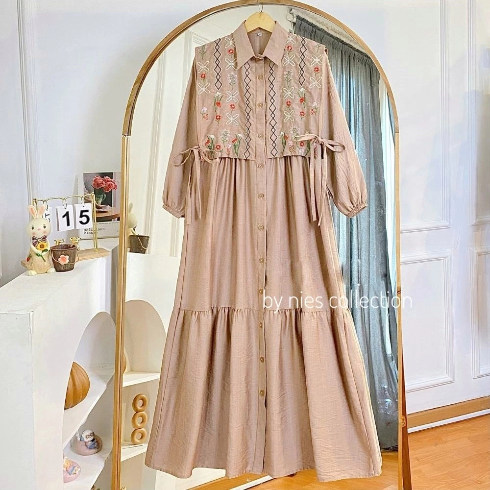 Gamis Linen Jumbo Azizah Dress