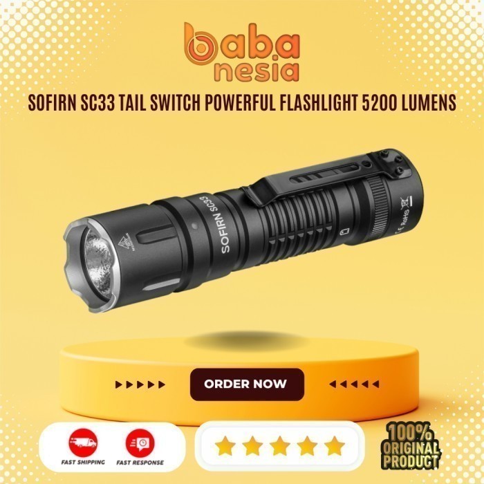 Jual SOFIRN SC33 Tail Switch Powerful Flashlight 5200 LUMENS | Shopee ...