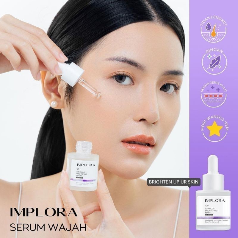 Jual IMPLORA Luminous Brightening Serum | Merah Jingga Official ...