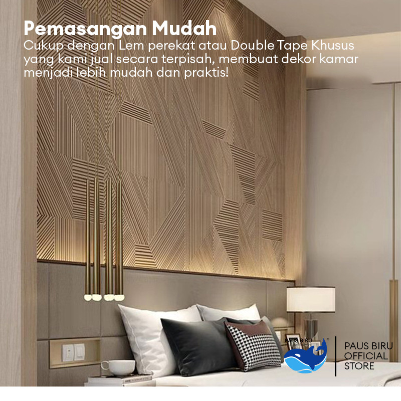 Jual Paus Biru Wall Panel D Pvc Kayu Wallpaper Dinding Wood Wallpanel X Cm A Shopee