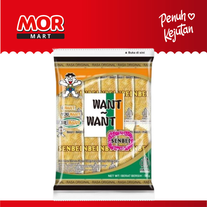 Jual WANT WANT Senbei Rice Cracker Original Cemilan Rice Cake 56gr ...