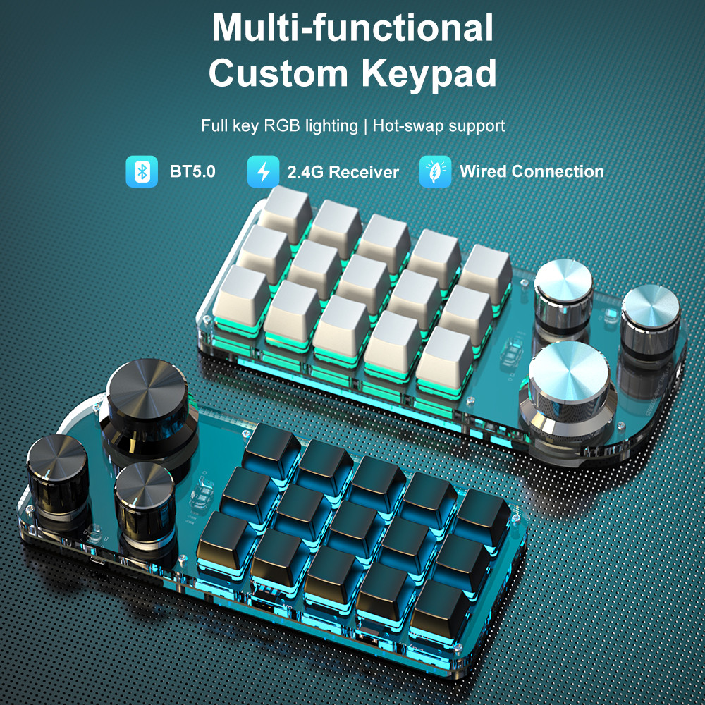 Jual Bluetooth 5.0 Programming Custom Macro Keyboard RGB Mechanical ...