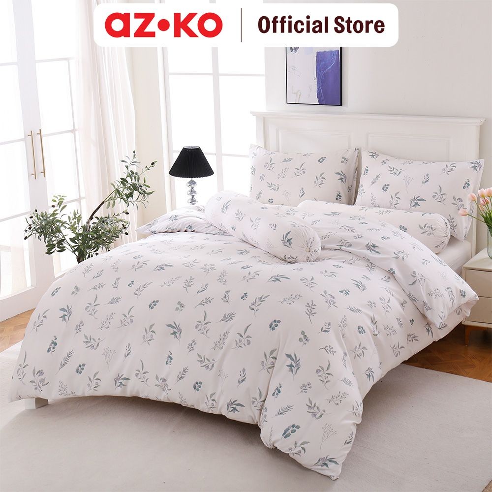 Jual AZKO Sleeplite Set Seprai Microfiber Flower Zoya Sprei Seprai ...