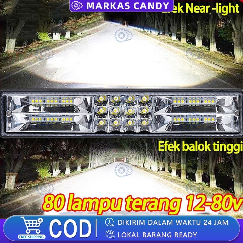 lampu tembak sorot mobil super terang 12V-80V opsional 80 manik-manik cerah 580w tahan air dan tahan guncangan daya tinggi tanpa panas(lampu tembak mobil led lampu sorot tembak mobil lampu sorot mobil lampu led sorot)