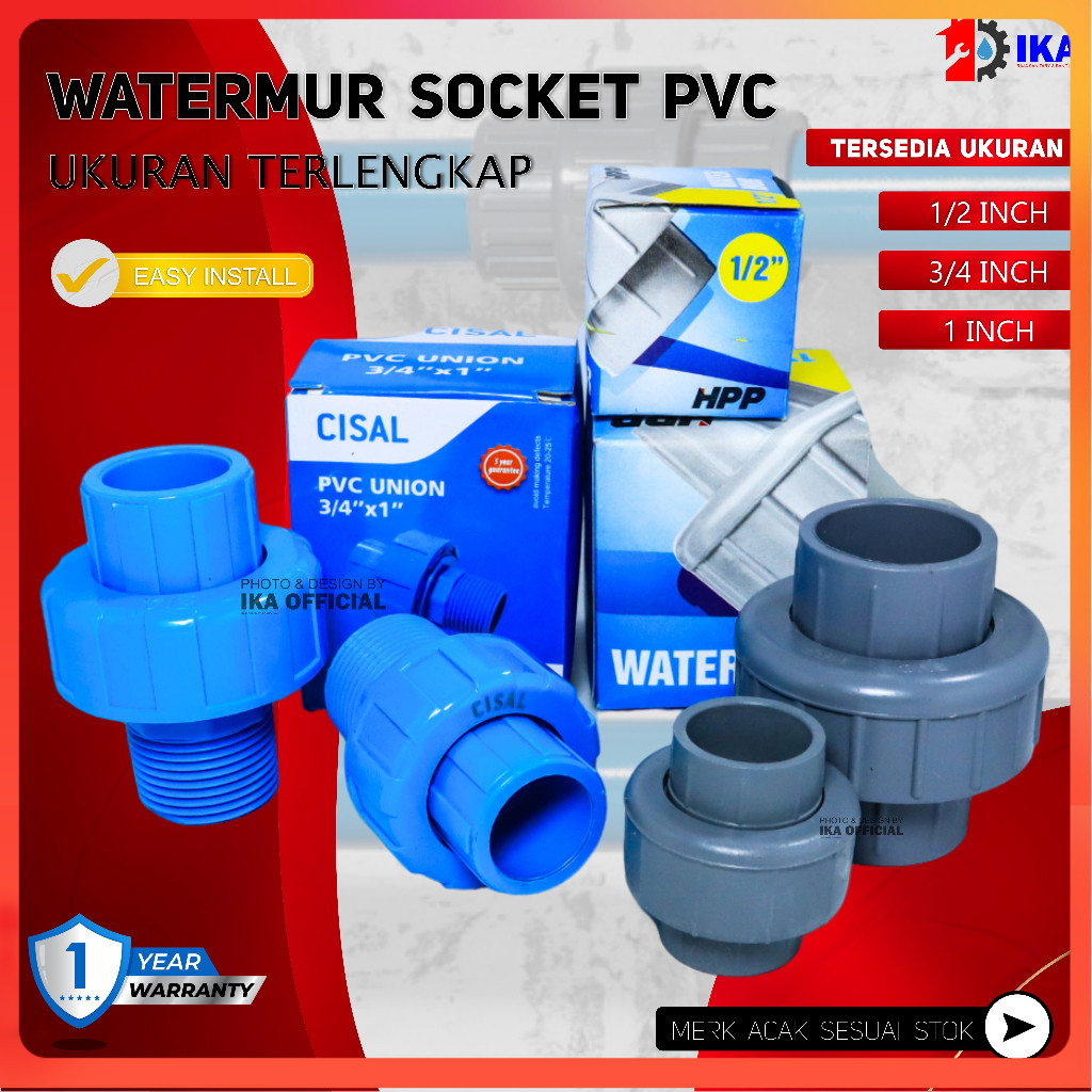 Jual PMP Watermur pvc ts 3/4in 1/2 in dan 1in water mur pvc, watermoor ...