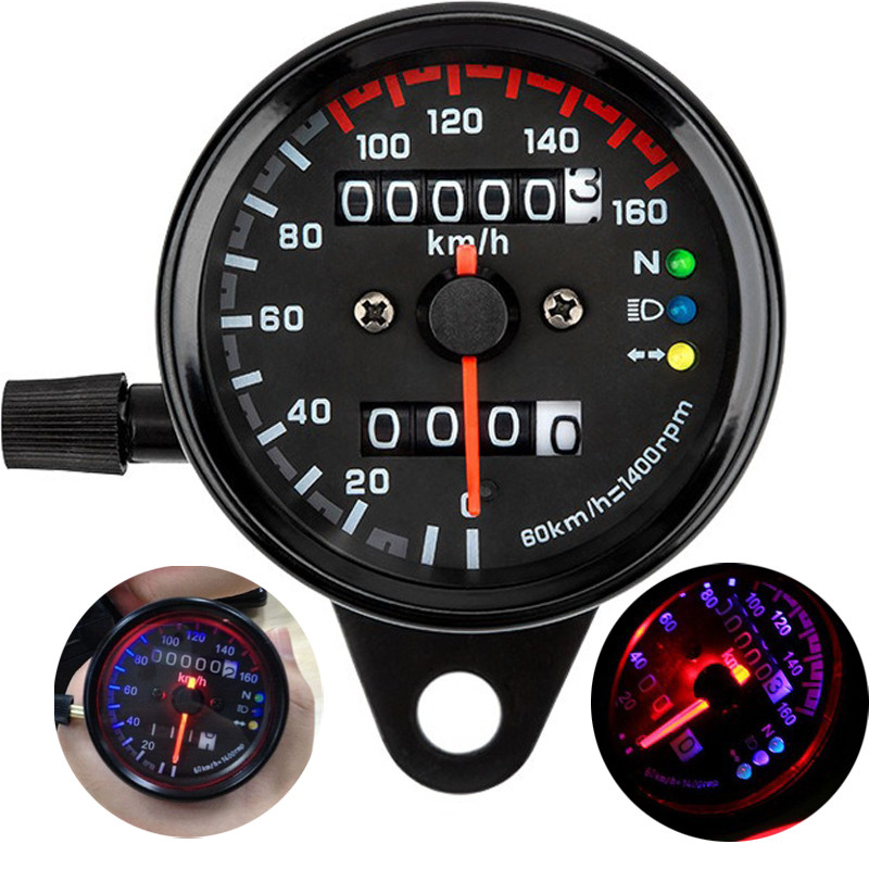 Jual Universal Backlight Indicator Odometer Gauge 12V Motorcycle ...