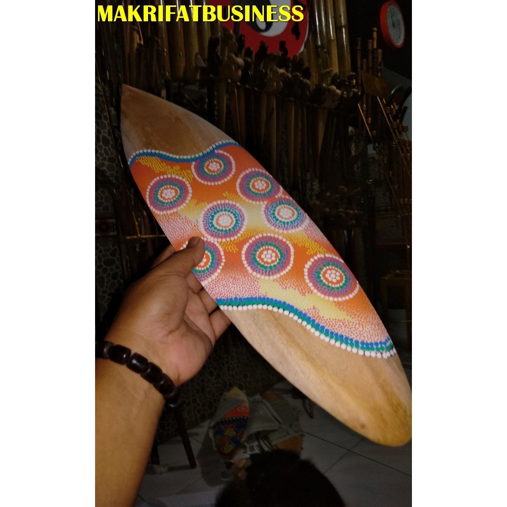 Jual MAKRIFATBUSINESS Surfing Kayu MAHUNI Dot Painting Aboriginal 40 cm ...
