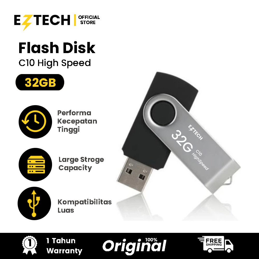 Jual [EZTECH] Flashdisk 4GB/8GB/16GB/32GB FlashDrive USB Drive Original ...