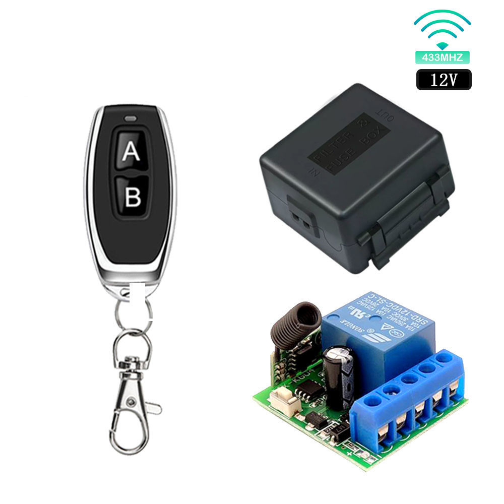 Jual 433 Mhz Universal Gate Remote Control Switch DC 12V 10A Relay ...