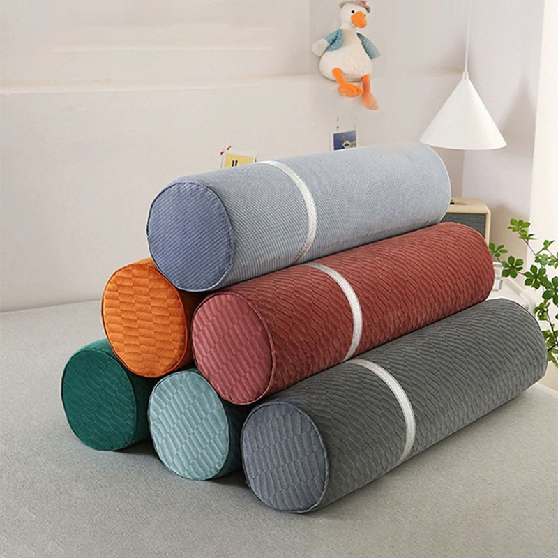 Jual Cervical Neck Roll Pillow Memory Foam Pillow Cylinder Round