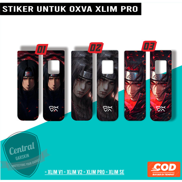 Jual Sticker Garskin Skin OXVA XLIM PRO depan belakang sasuke - 01 ...