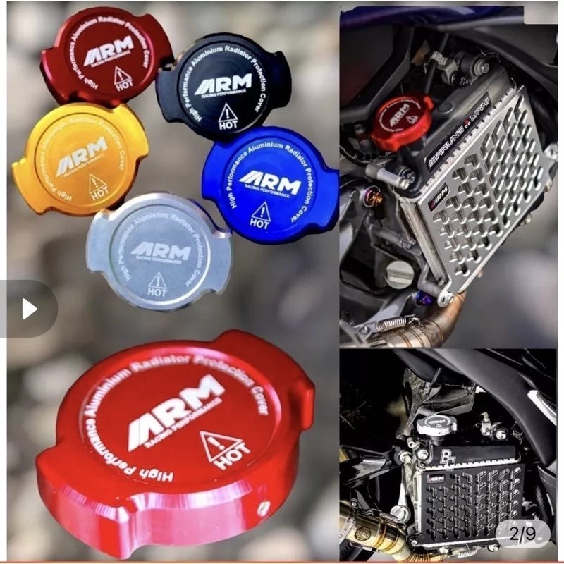 Jual PROMO ARM Asli Radiator Cap Tutup Radiator Cover Full Cnc Nmax ...