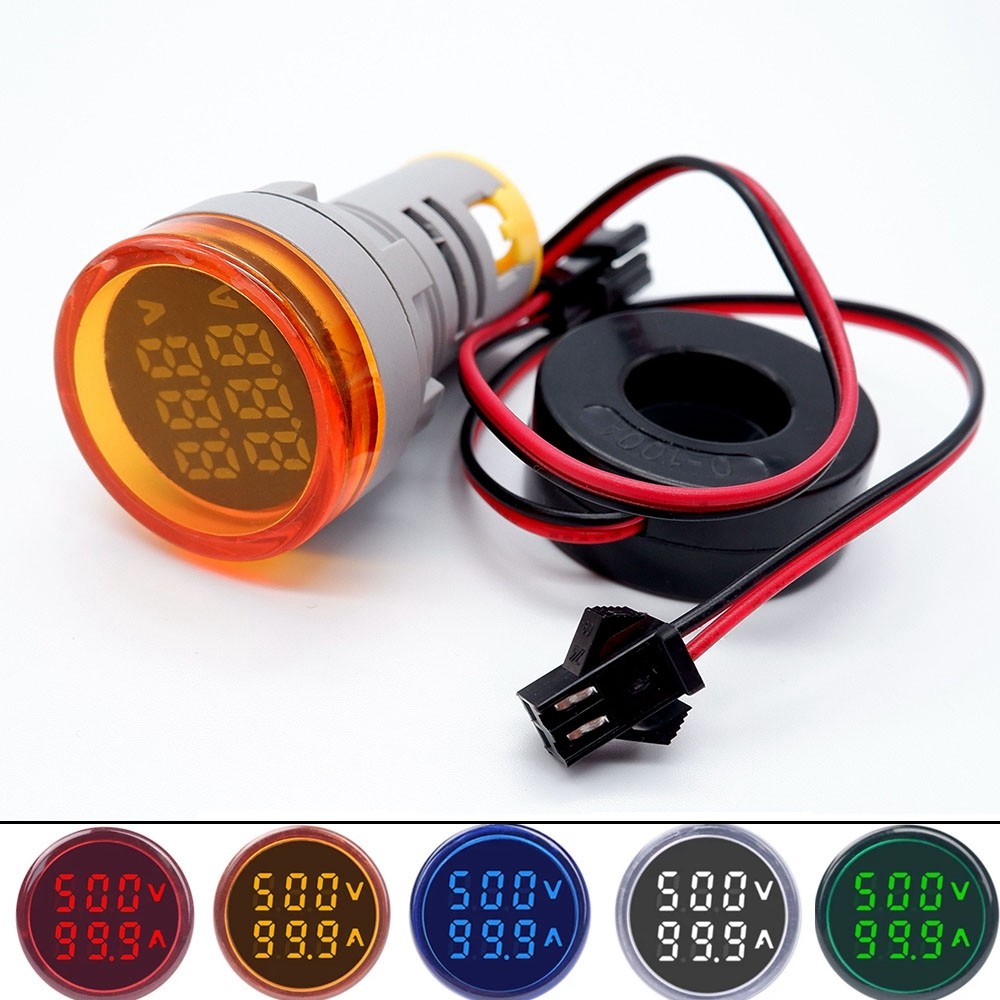 QWORK Battery Monitor - Voltmeter Ammeter For 8V-80V, 0-100A, With 6.5ft Cable For E-Bike, Solar, UPS & More