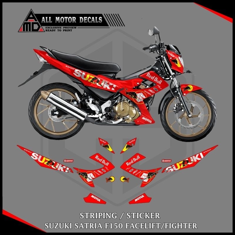 Jual STRIPING SUZUKI SATRIA F150 FACELIFT ATAU SATRIA FIGHTER / STICKER ...
