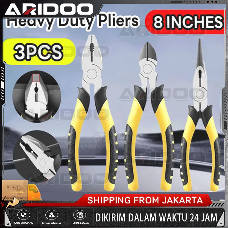 Jual Asli 3 pcs 8 Inchi Tang Tugas Berat Set Tang Hidung Panjang Set ...