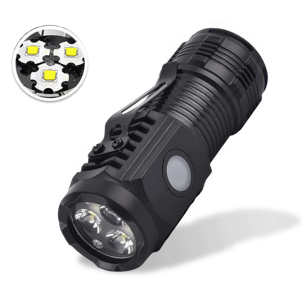 Jual Senter Cas Mini Saku Klip 3 Mode Lampu Terang Led Waterproof ...