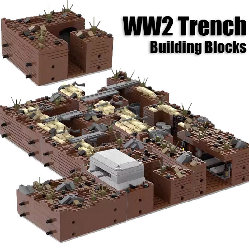 Jual WW2 Military Tren Building Blocks Kit Soldiers Army Figures War ...