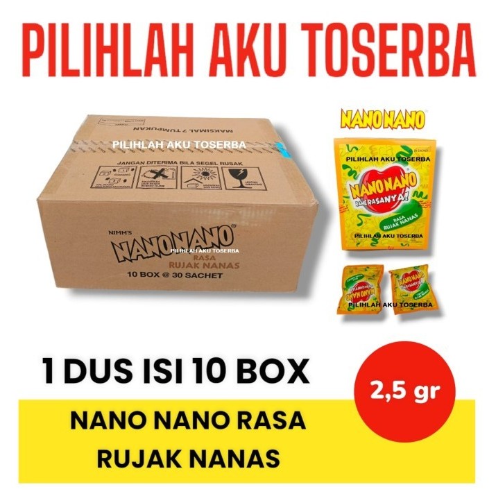 Jual Permen NANO NANO Rasa RUJAK NANAS - ( HARGA 1 DUS isi 10 box ...