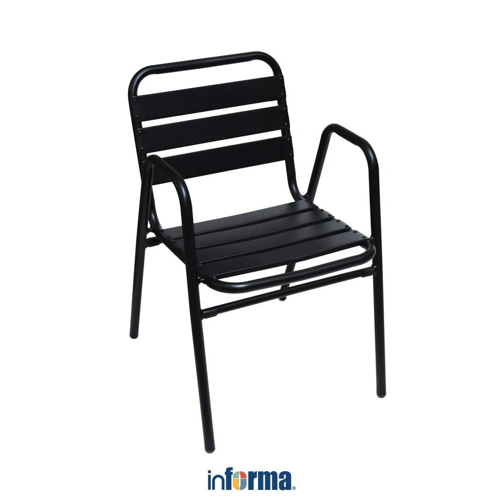 Jual Informa Sagart Kursi Berlengan Hitam Arm Chair Cafe Restaurant