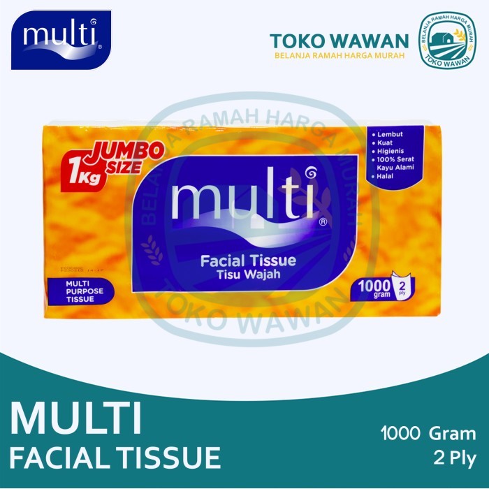 Jual Tissue MULTI Facial JUMBO Size 1000 Gram - 2 PLY / Tisu Wajah ...
