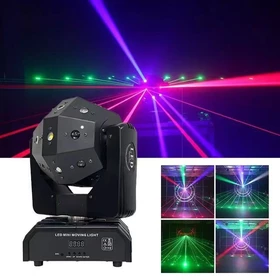 GVT Lampu Proyektor Disco Ball Moving Head 120W – 16 LED DMX512 RGB Untuk Pencahayaan Acara
