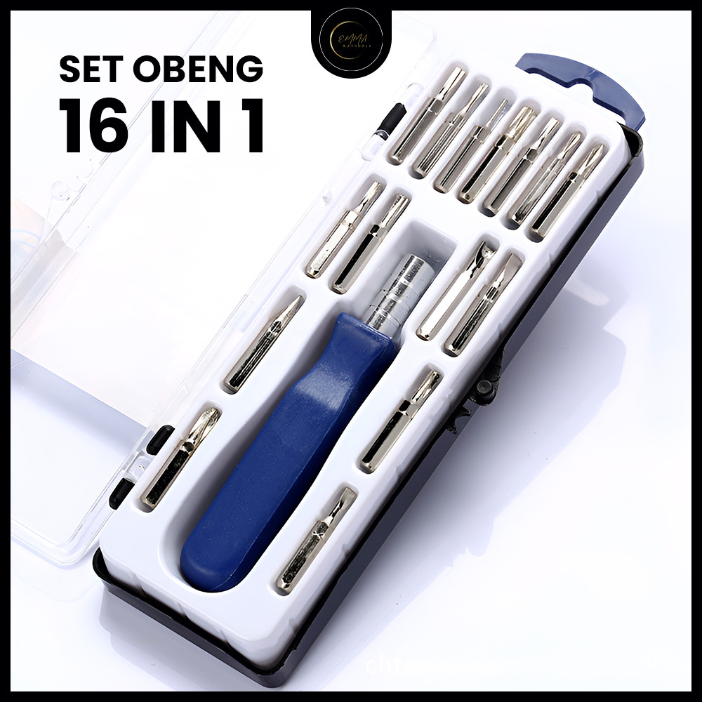 Jual EM Obeng Set Multifungsi 16 in 1 Screwdriver Handphone Elektronik ...