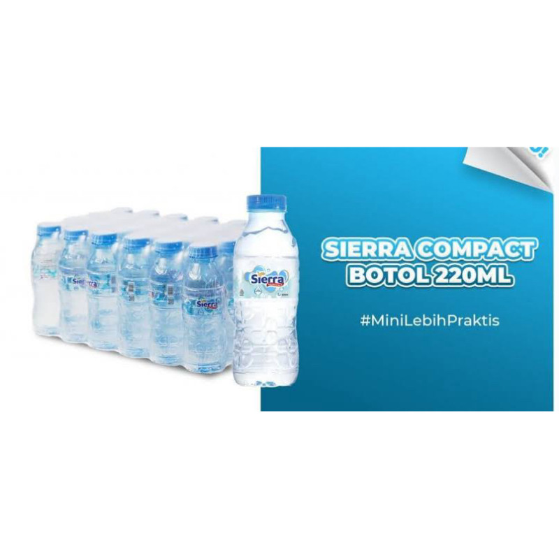 Jual Sierra Compact 220ML / Air Mineral Botol Kecil / 1 Krat / 24 Pcs ...