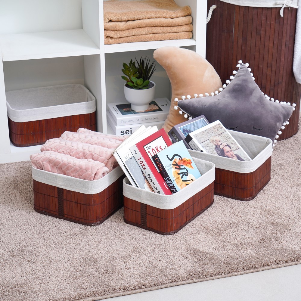 Jual Informa 35x25x15 cm Set 3 pcs Kotak Penyimpanan Bambu - Cokelat ...