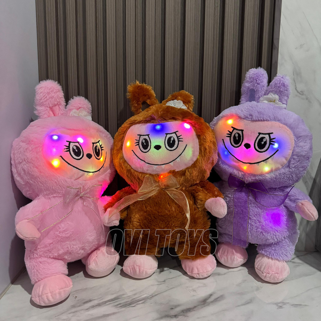 Jual Boneka Labubu LED The Monsters Exciting Macaron Bahan Plush Halus ...