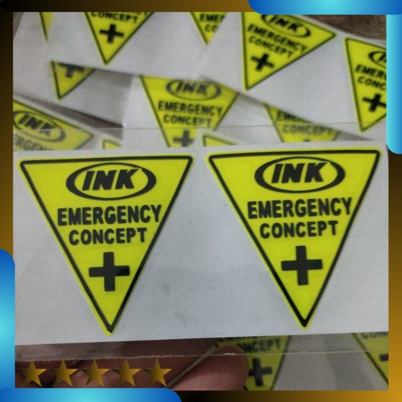 Jual stiker cutting INK PINLOOK emergency concept buat visor kaca helm ...