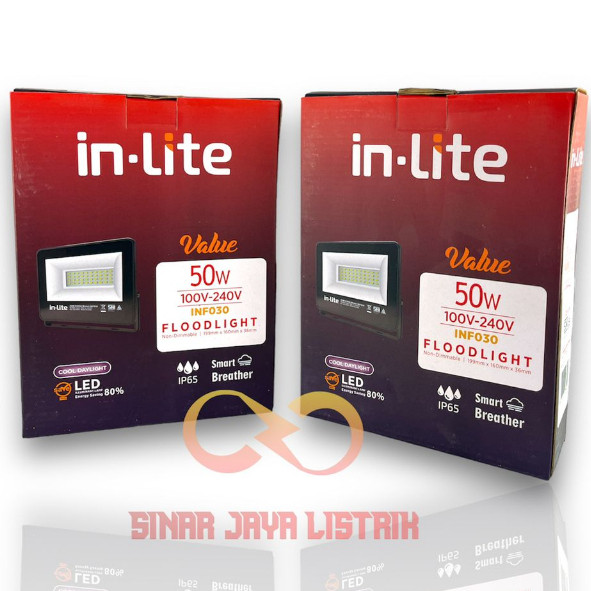 Jual Lampu Sorot LED Inlite INF030/INF060 50 Watt GARANSI / Floodlight ...