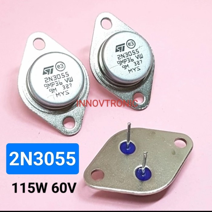 Jual 2N3055 ST OEM 115W 15A 60V NPN Power Transistor 2N 3055 | Shopee ...