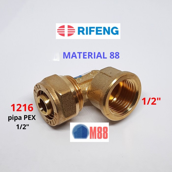 Jual Knee Drat Dalam 1/2 inch RIFENG 1216x1/2 Female Elbow Keni Air ...