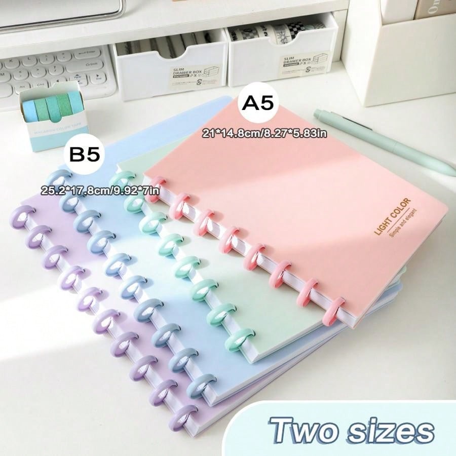 Jual 1Pack A5/B5 Simple Portable Detachable Notebook Mushroom Button ...