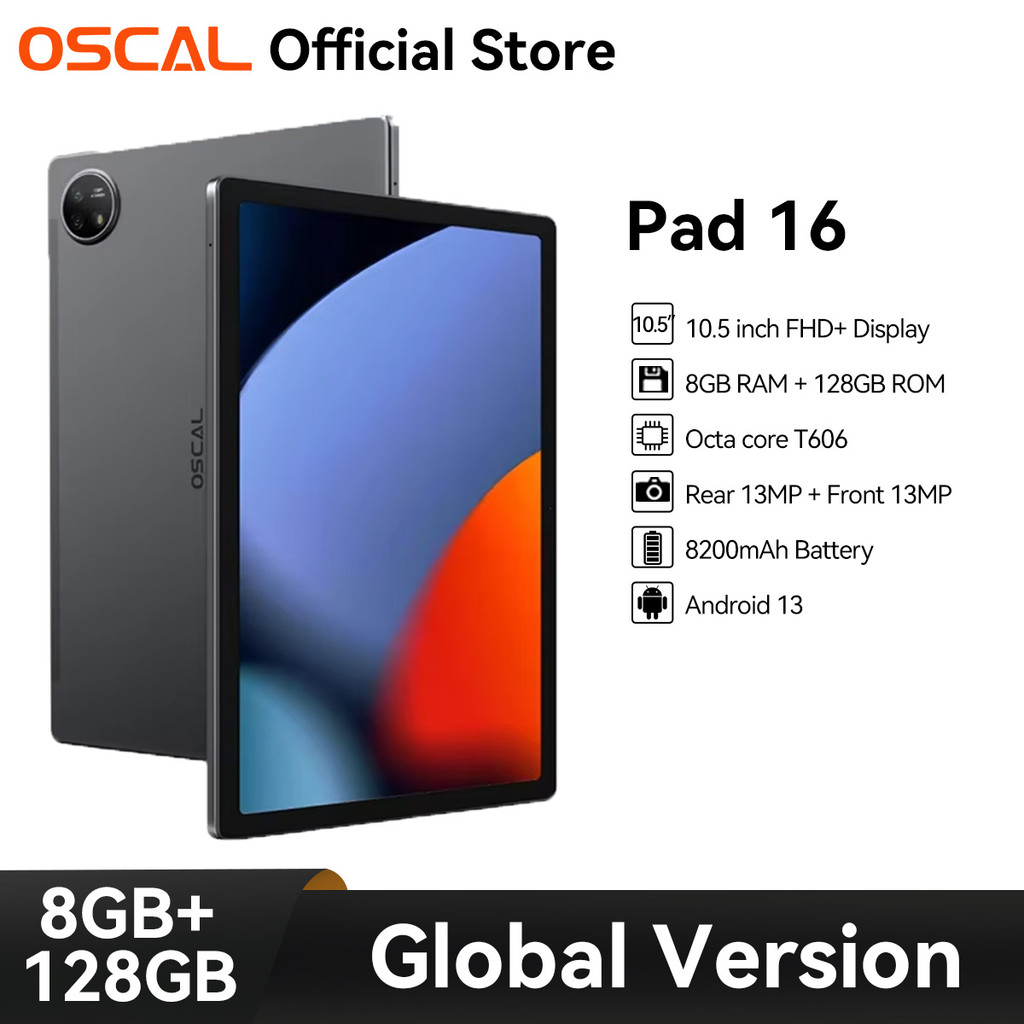 Jual OSCAL Pad 16 Tablet ,10.5'' FHD+ Display 8GB 128GB/256GB,8200mAh ...