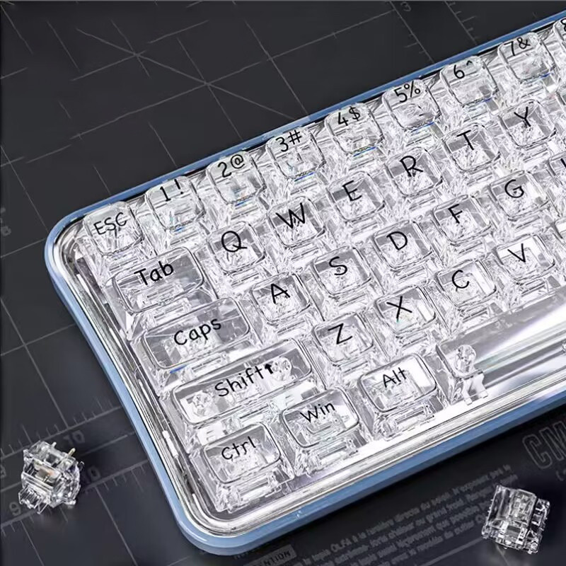 Jual Mechanical Keyboard CBSA Profile PC Keycap Clear Crystal Backlit ...