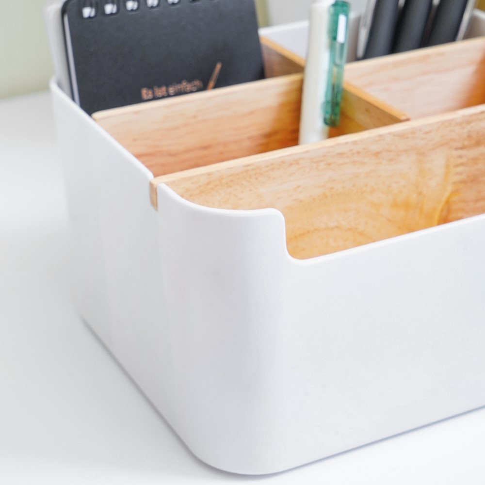 Jual Selma Organizer Meja Dengan 5 Sekat - Putih Desk Organizer Storage ...