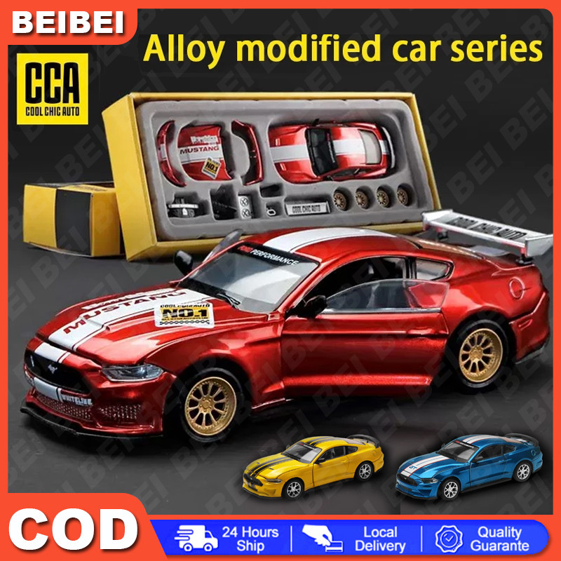 COD CCA1:42 Ford Mustang GT Diecast Alloy Car Model Detachable and Modified  Metal Children'S Toy Car