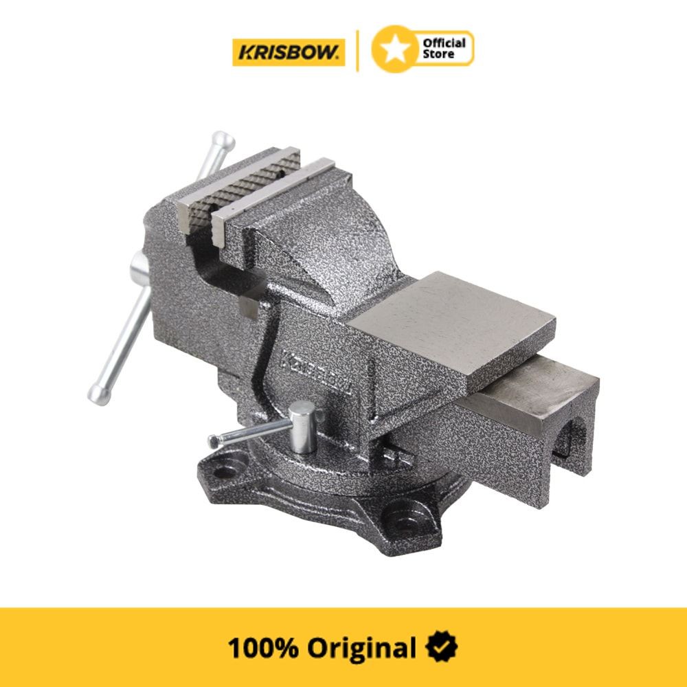 Jual Krisbow Bench Vise Ragum Putar With Swivel Base 10 cm | Shopee ...