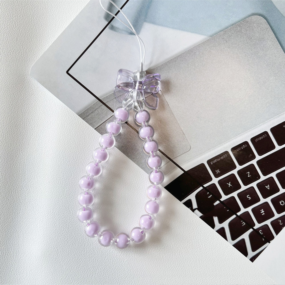 Casing Hp Untuk Transparent bracelet side heart design mobile phone lanyard  Fashion Anti Lost Cell Lanyard Cute Cell Phone Chain Cute Knot Cell Phone 